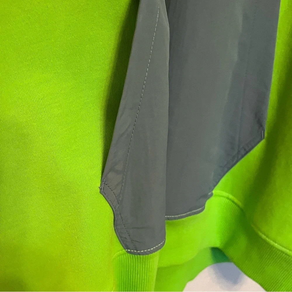 The North Face Tech Green with Gray Hoodie Men's Size Large